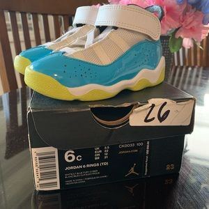 Jordan 6 Rings (TD) white/lt. blue fury-cyber